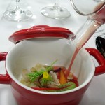 13th Course, Rare Broth being poured into Beef Stew