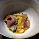 Dungeness Crab and Foie Gras, Scrambled Kani Miso