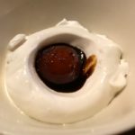 Egg Yolk Soaked in Salted Licorice with Frozen Yogurt